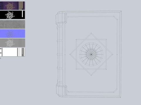 Fantasy book Model 3D