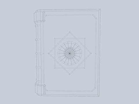 Fantasy book Model 3D