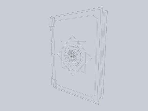 Fantasy book Model 3D