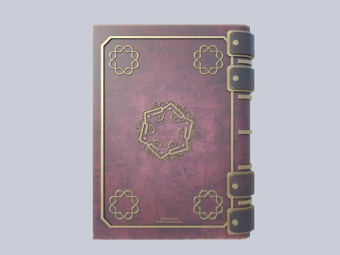 Fantasie boek 3D Model