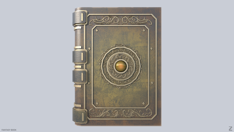Fantasy book Modello 3D .c4d .max .obj .3ds .fbx .stl .blend 