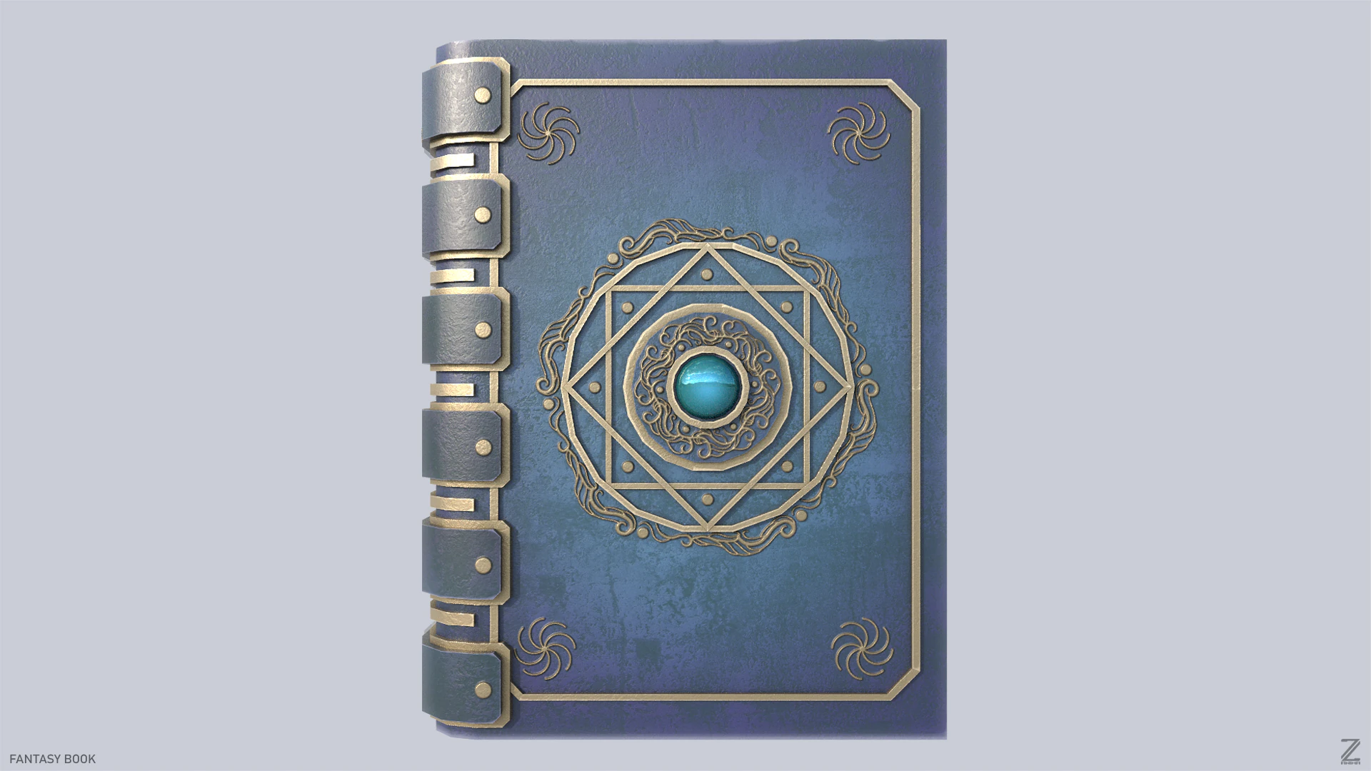 Fantasy book 3D Model .c4d .max .obj .3ds .fbx .stl .blend 