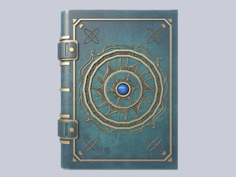 Fantasy book collection 3D Model