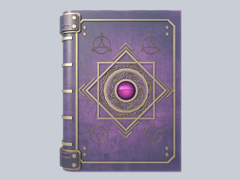 Fantasy book collection 3D Model