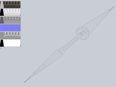 Fantasy lance Modello 3D