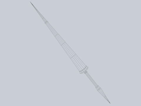 Fantasy lance Modello 3D