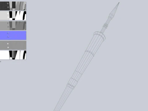 Fantasy lance 3D Model