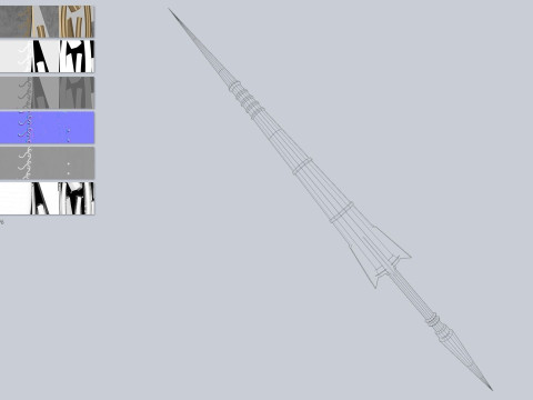 Fantasy lance 3D-Modell