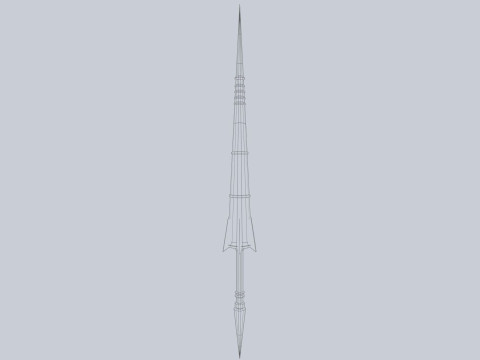 Fantasy lance 3D-Modell