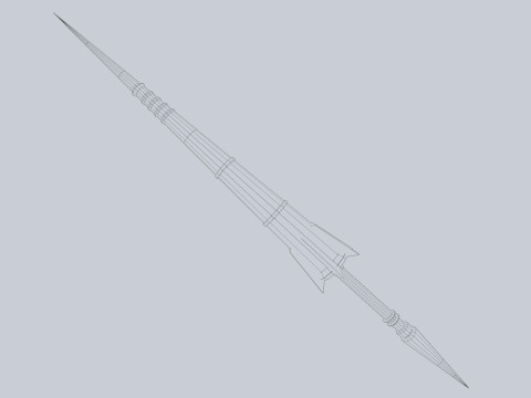Fantasy lance 3D-Modell