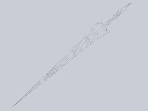 Fantasy lance 3D-Modell