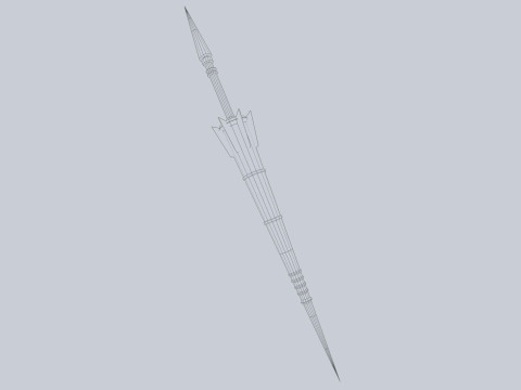 Fantasy lance 3D-Modell