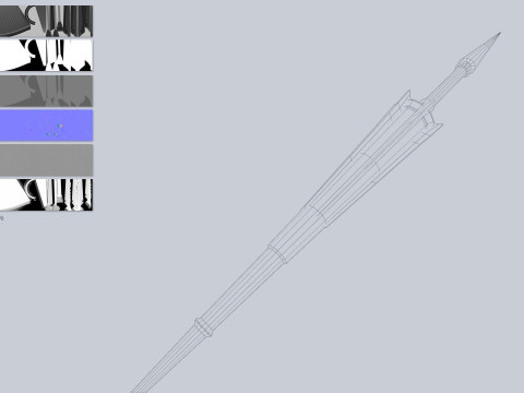 Fantasy lance 3D 模型