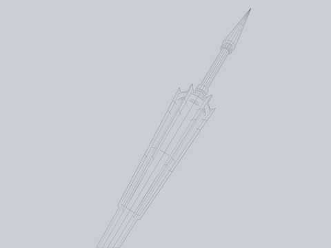 Fantasy lance 3D 模型