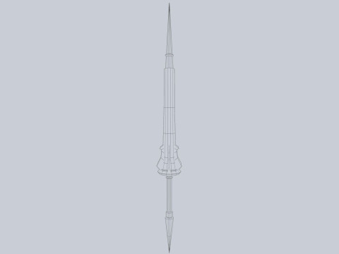 Fantasy lance Modello 3D