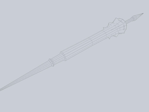 Fantasy lance Modello 3D