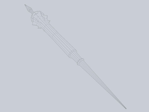 Fantasy lance Modello 3D