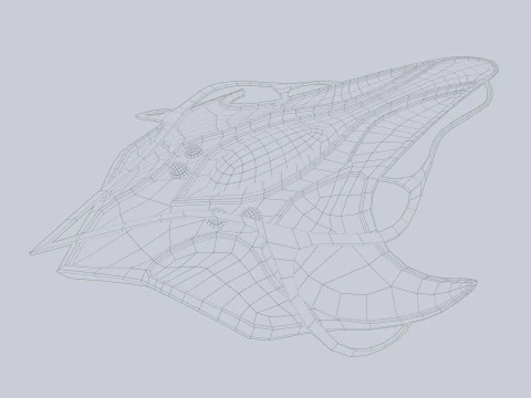 Veicolo spaziale alieno Modello 3D