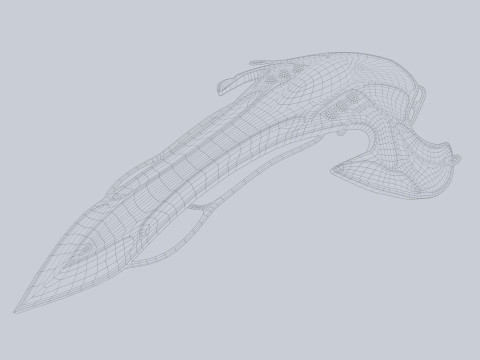 Alien spacecraft 3D Model