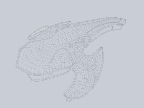 Alien spacecraft 3D Model