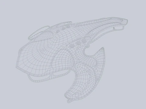 Alien spacecraft 3D Model
