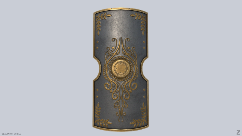 Gladiator shield 3D 모델 .c4d .max .obj .3ds .fbx .stl .blend 