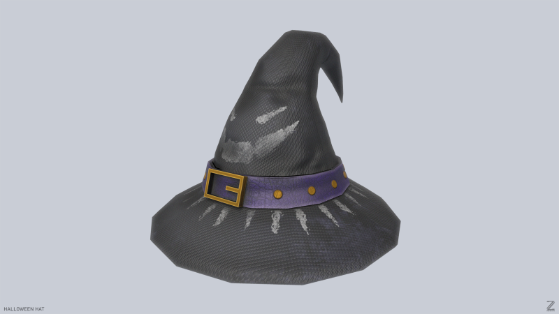 Halloween hat 3D Model .c4d .max .obj .3ds .fbx .stl .blend 