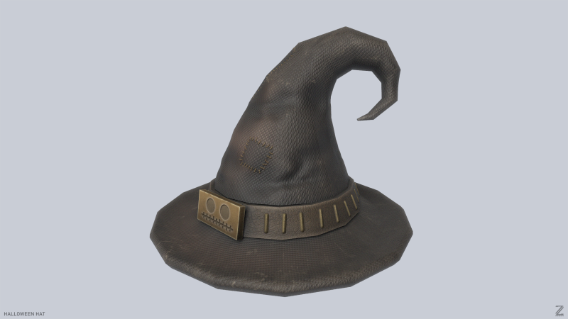 Halloween hat 3D Model .c4d .max .obj .3ds .fbx .stl .blend 