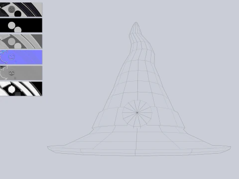 Cole&ccedil;&atilde;o de chap&eacute;us de Halloween Modelo 3D