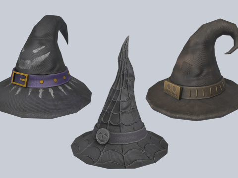 Halloween hat collection Model 3D