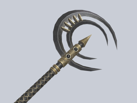 Dark fantasy weapon 3D Model