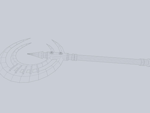 Dark fantasy weapon 3D Model