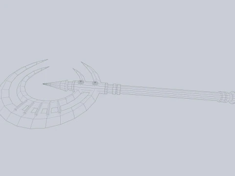 Dark fantasy weapon 3D Model