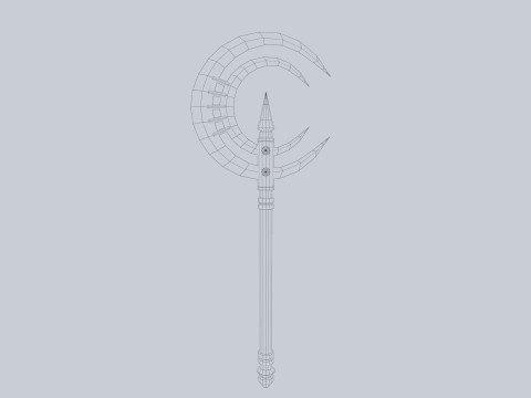 Dark fantasy weapon 3D Model