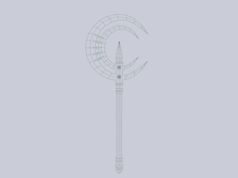 Dark fantasy weapon 3D Model