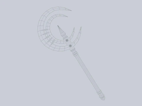 Dark fantasy weapon 3D Model