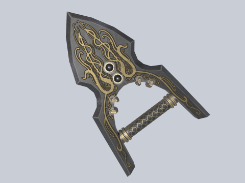Dark fantasy weapon 3D Model