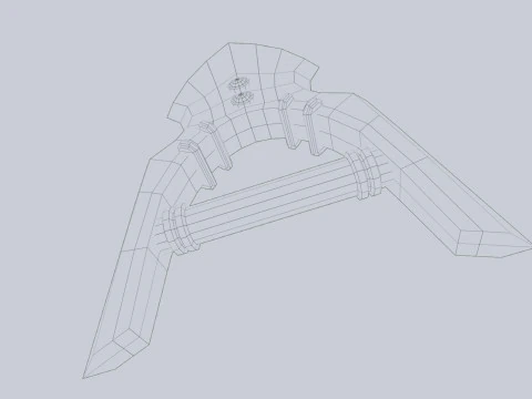 Dark fantasy weapon 3D Model