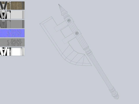 Dunkle Fantasy-Waffe 3D Modell