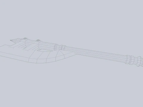 Dunkle Fantasy-Waffe 3D Modell