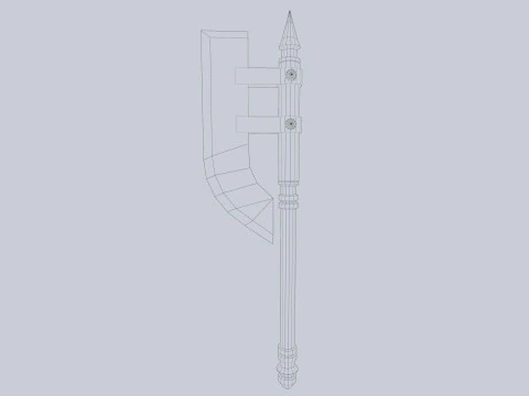 Dunkle Fantasy-Waffe 3D Modell