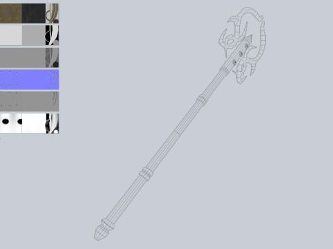 Dark fantasy weapon Modello 3D