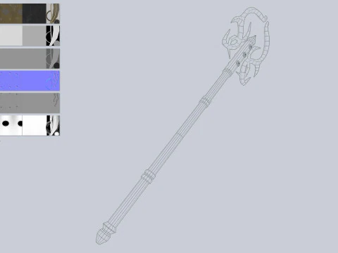 Karanlık fantezi silahı 3D Model