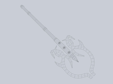 Dark fantasy weapon Modello 3D