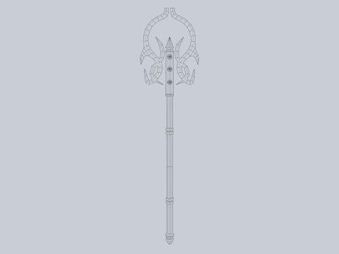 Dark fantasy weapon Modello 3D