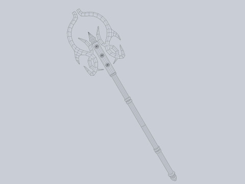Dark fantasy weapon Modello 3D