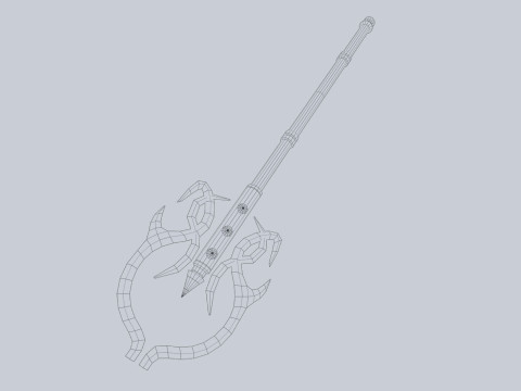 Dark fantasy weapon Modello 3D
