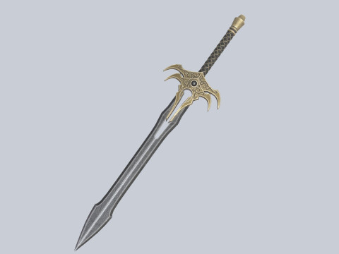 Dark fantasy weapon 3D मॉडल