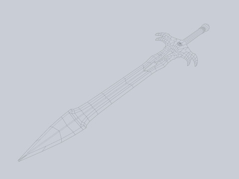 Dark fantasy weapon 3D मॉडल