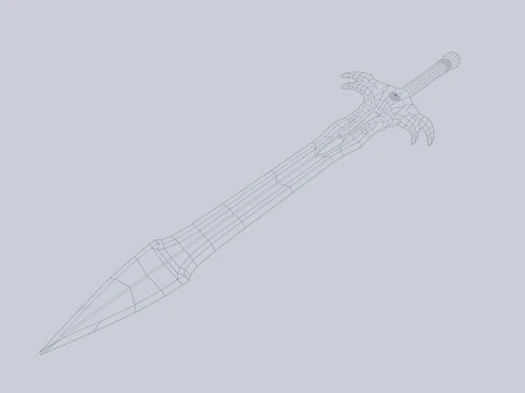 Senjata fantasi gelap Model 3D